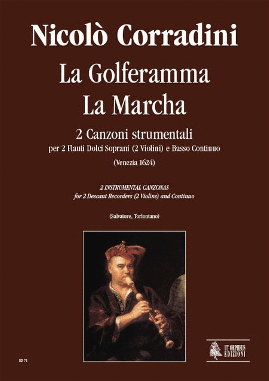 La Golferamma, La Marcha. 2 Instrumental Canzonas for 2 Descant Recorders and Continuo Soprano Recorder scores gallery preview page 1