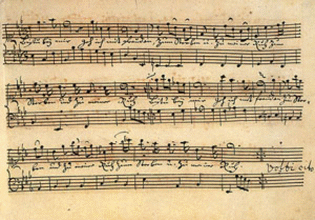 Anna Magdalena Bachs Notenhandschrift