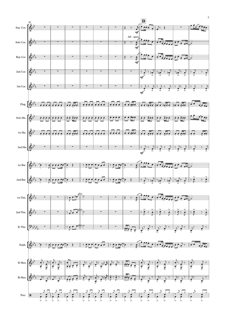 Combine Harvester Brass Ensemble scores gallery preview page 3