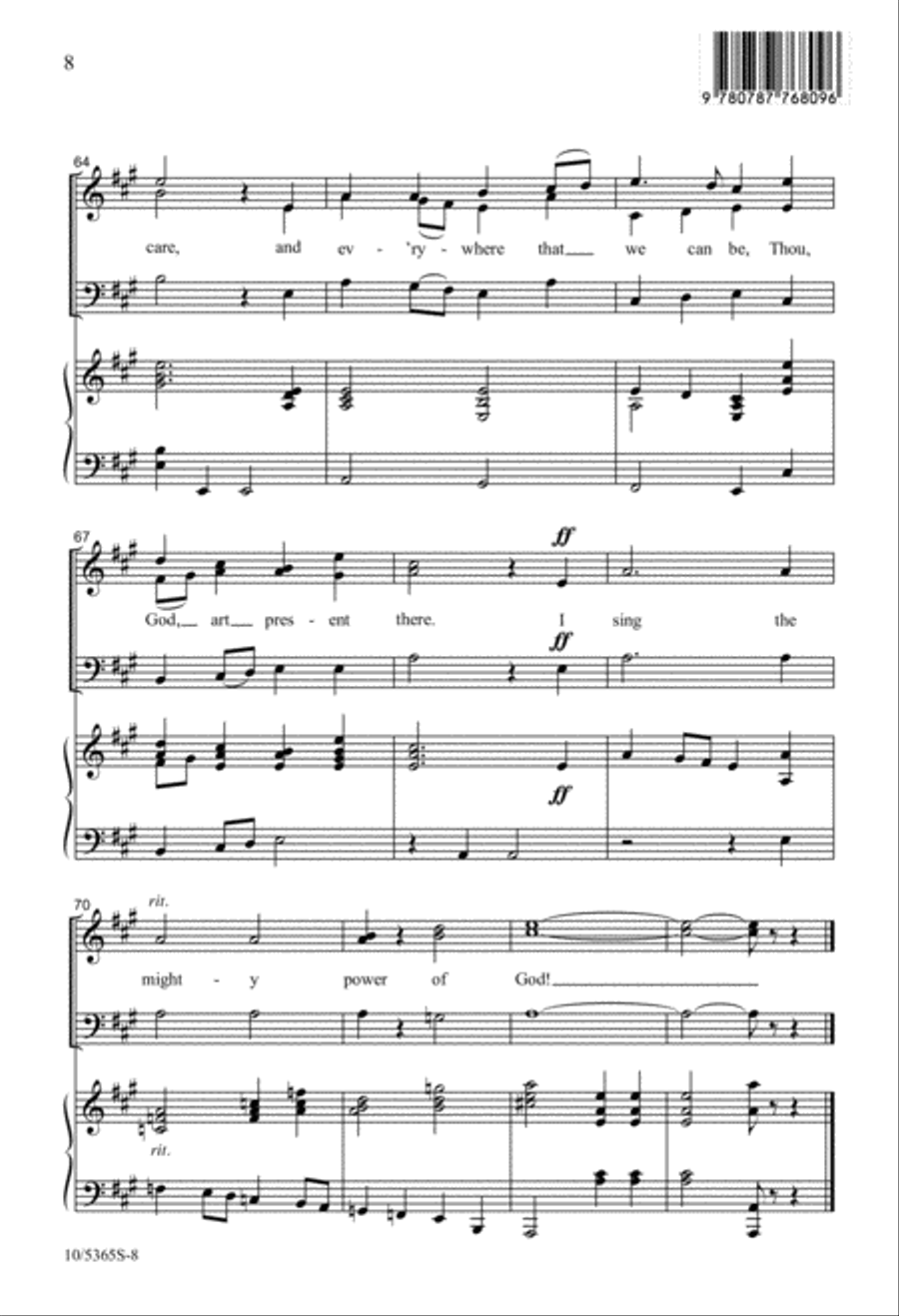 I Sing the Mighty Power of God 3-Part scores gallery preview page 8