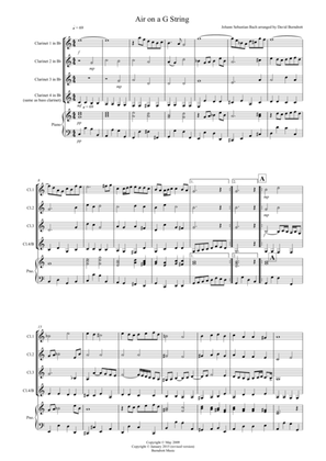 Air on a G String for Clarinet Quartet