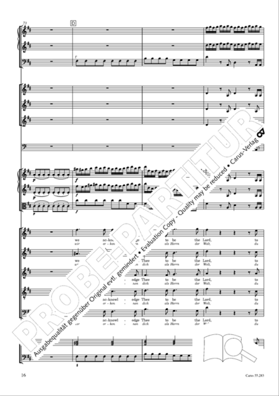 Te Deum for the Victory of Dettingen SSATB scores gallery preview page 33