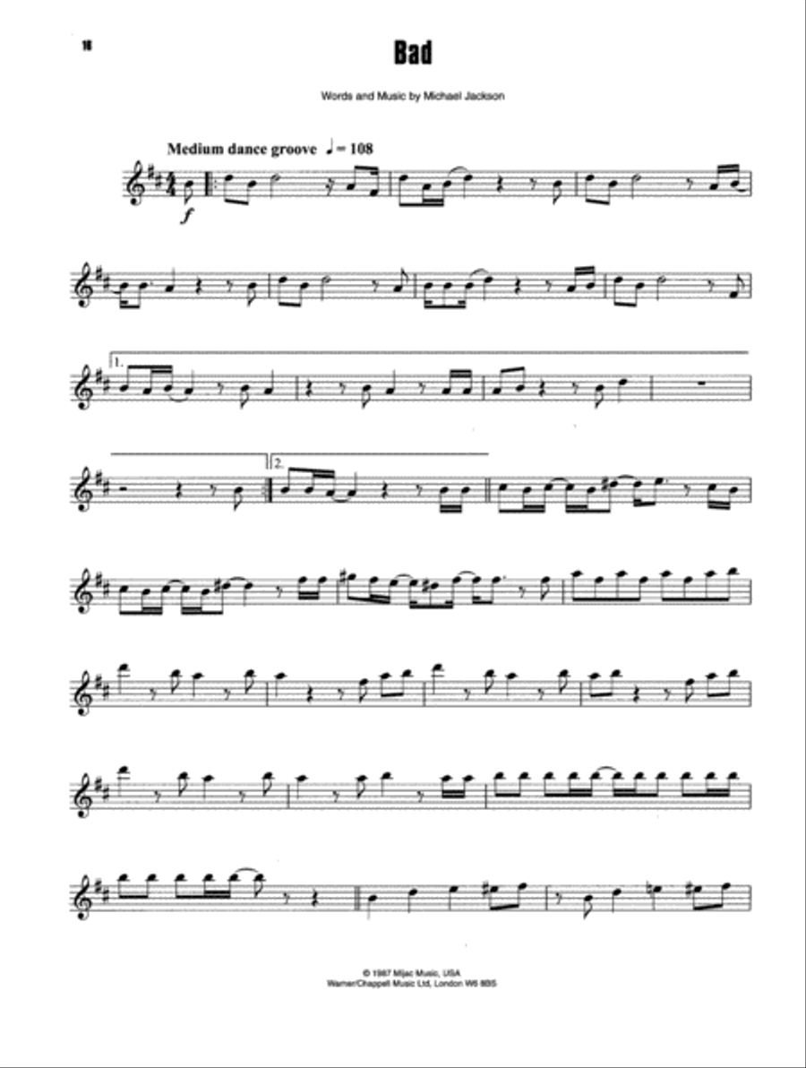 Big Pop Instrumental Solos for Alto Saxophone Alto Saxophone scores gallery preview page 3