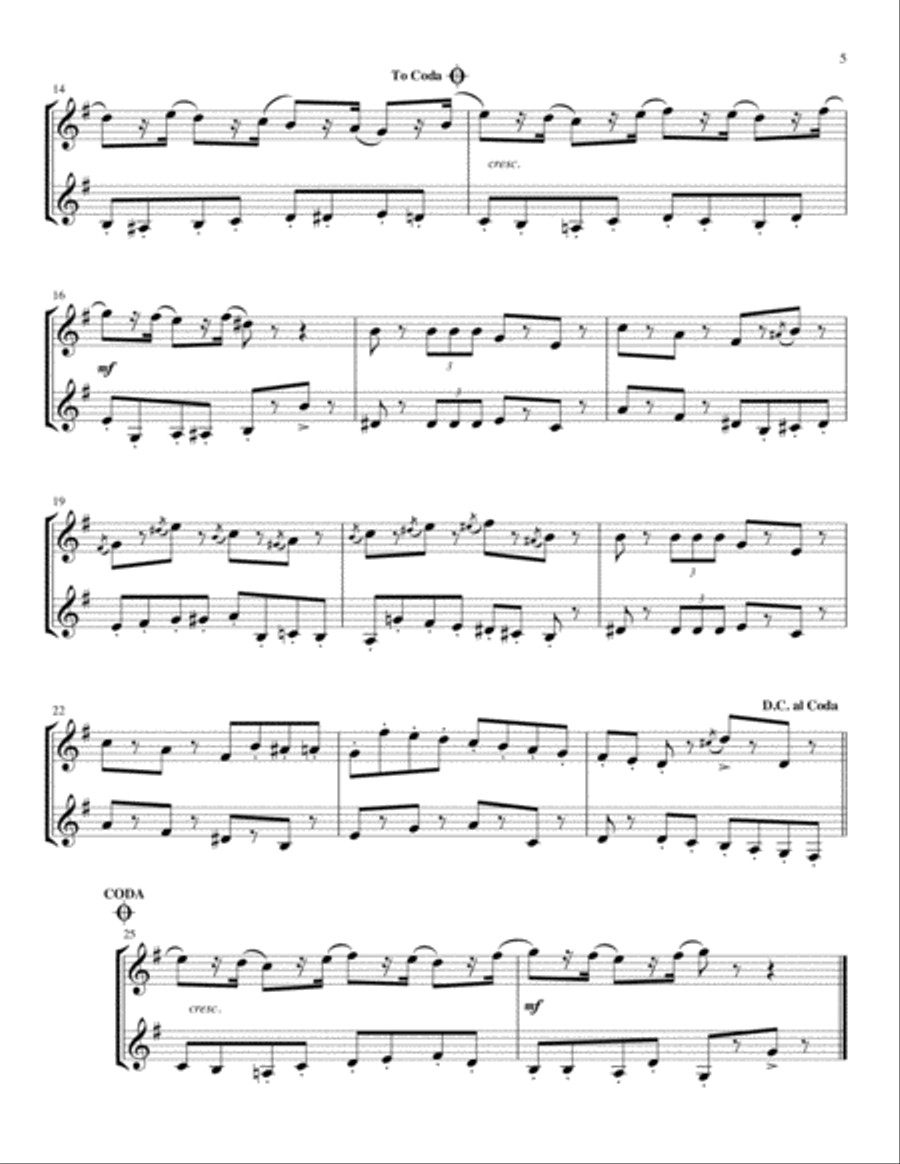 The Nutcracker Suite (complete) Clarinet Duet scores gallery preview page 5