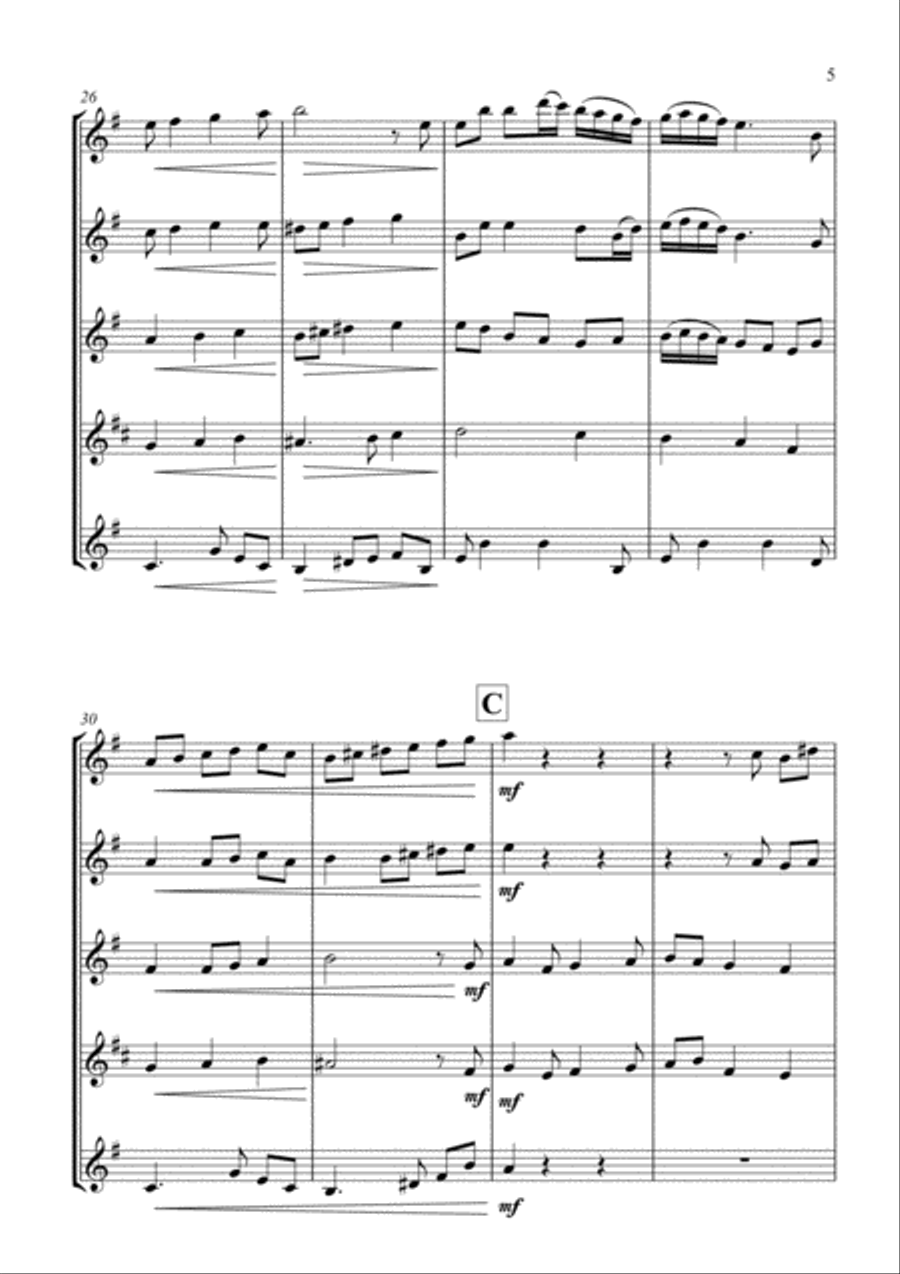 God Rest Ye Merry Gentlemen - for Clarinet Choir Clarinet Choir scores gallery preview page 5
