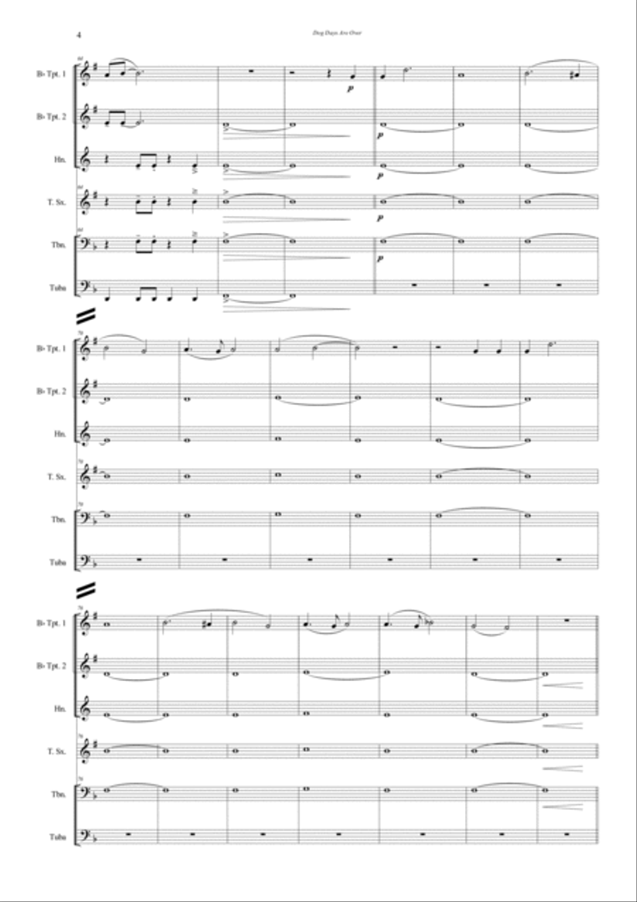 Dog Days Are Over Dog Days Are Over Brass Quintet scores gallery preview page 5
