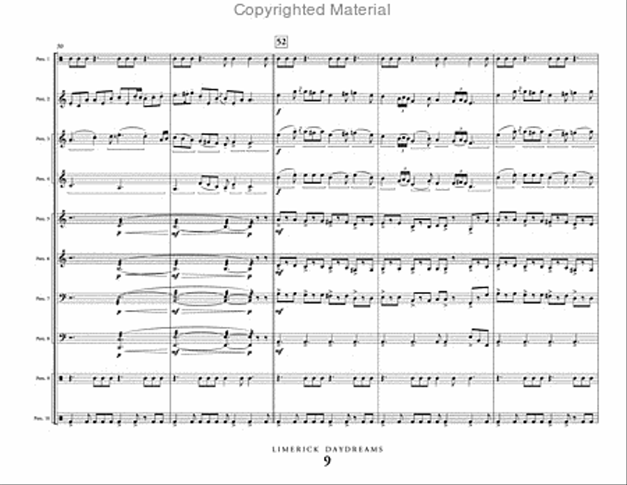 Limerick Daydreams Limerick Daydreams Percussion Ensemble scores gallery preview page 10