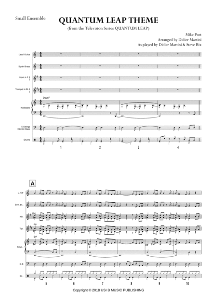 Quantum Leap Theme Horn scores gallery preview page 2