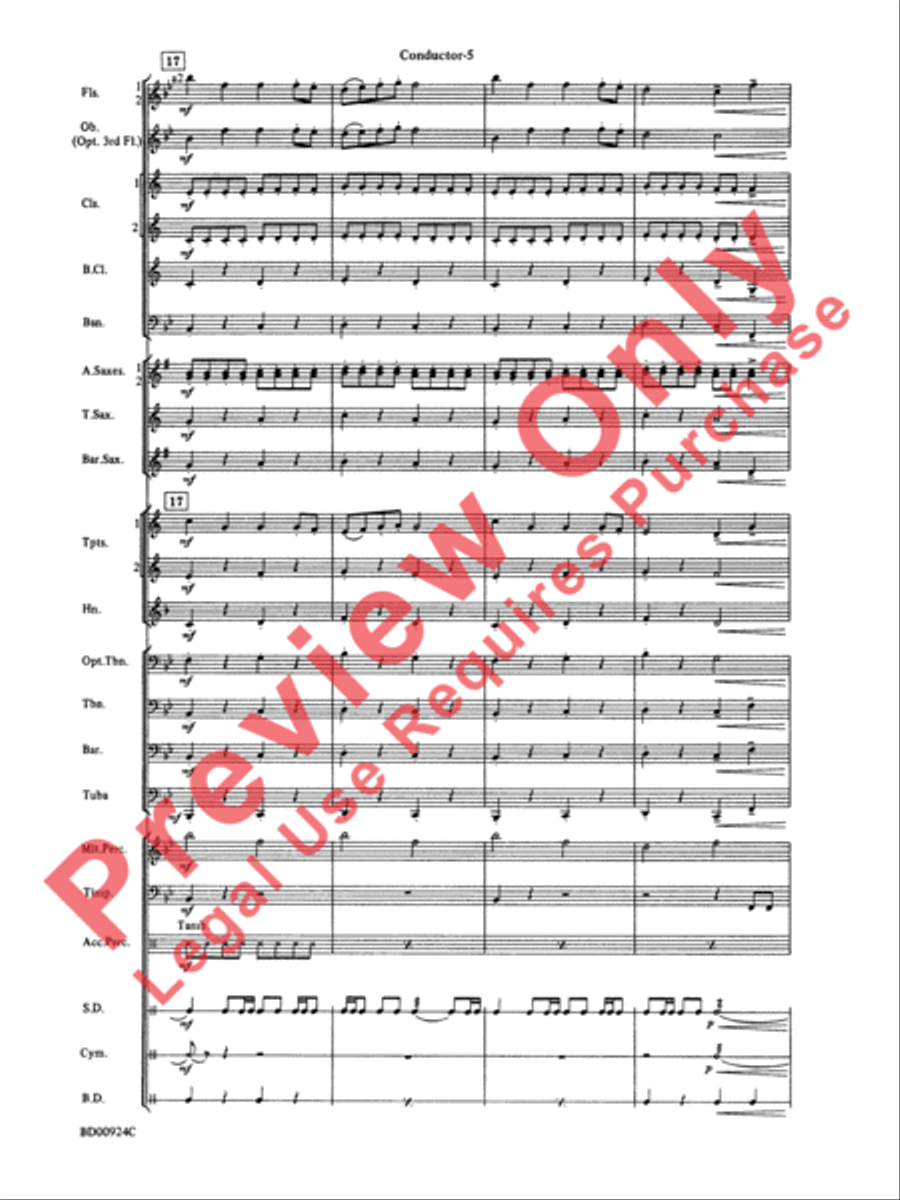 Affirmation Overture Concert Band scores gallery preview page 7