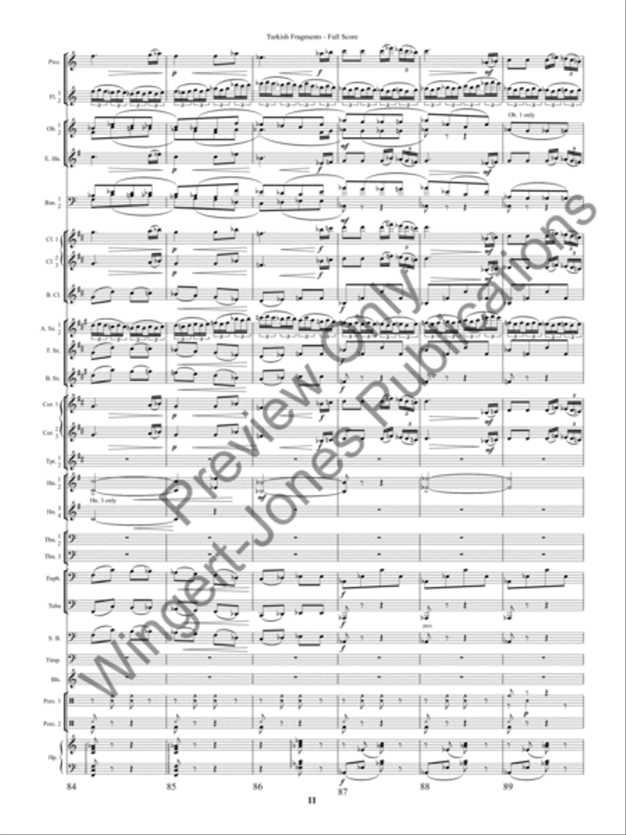 Turkish Fragments Turkish Fragments Concert Band scores gallery preview page 14