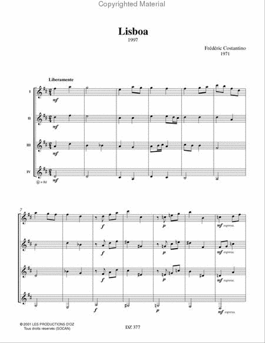 Lisboa, Rêverie Guitar Ensemble scores gallery preview page 2