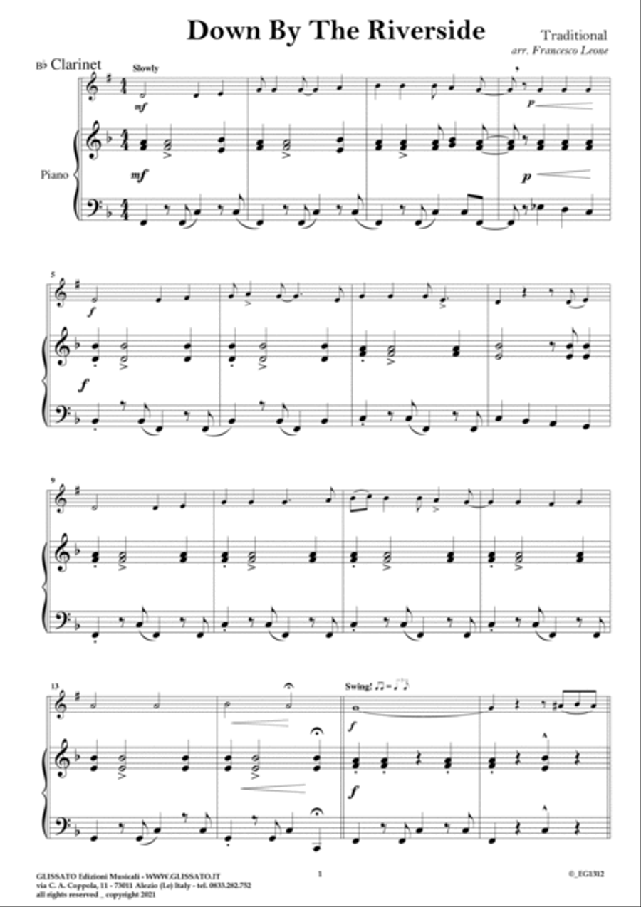 6 Easy Dixieland Tunes - Bb Clarinet & Piano B-Flat Clarinet scores gallery preview page 5
