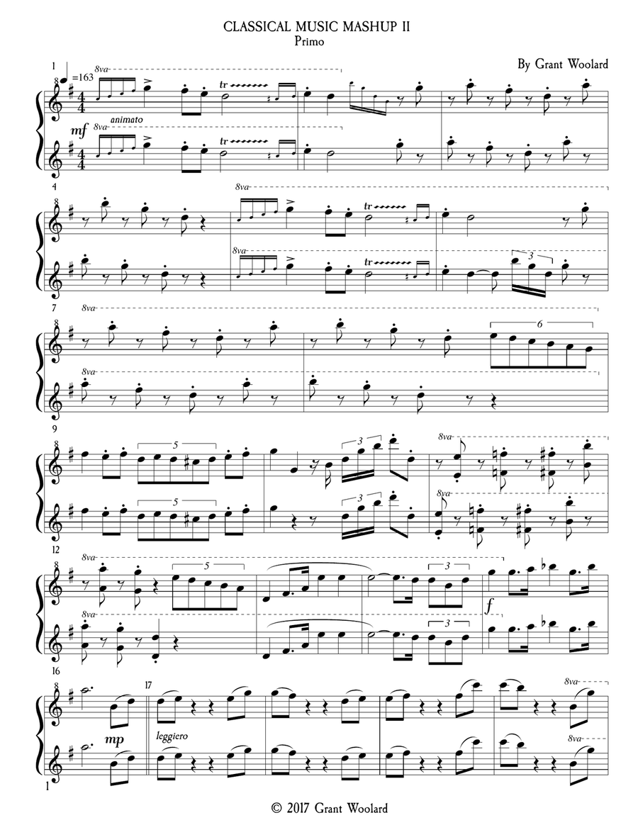 Book cover for Classical Music Mashup II (1 Piano, 6 Hands)