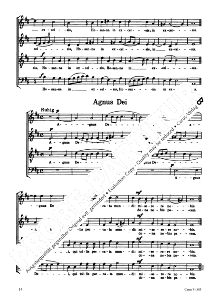 Missa brevis in D minor Missa brevis in D minor 4-Part scores gallery preview page 15