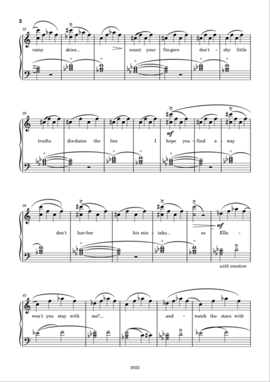Ella Piano Solo scores gallery preview page 2