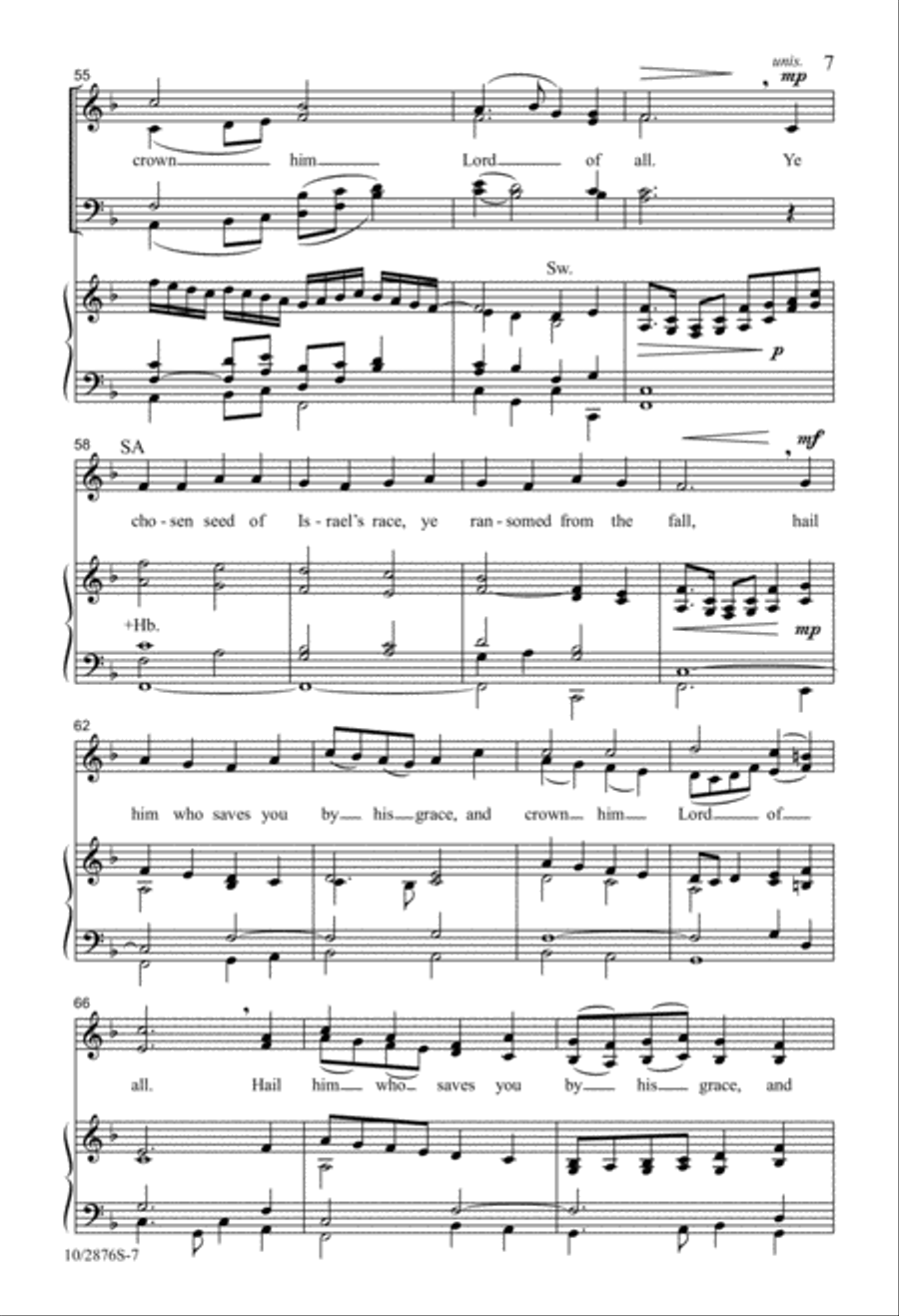 And Crown Him Lord Of All 4-Part scores gallery preview page 7
