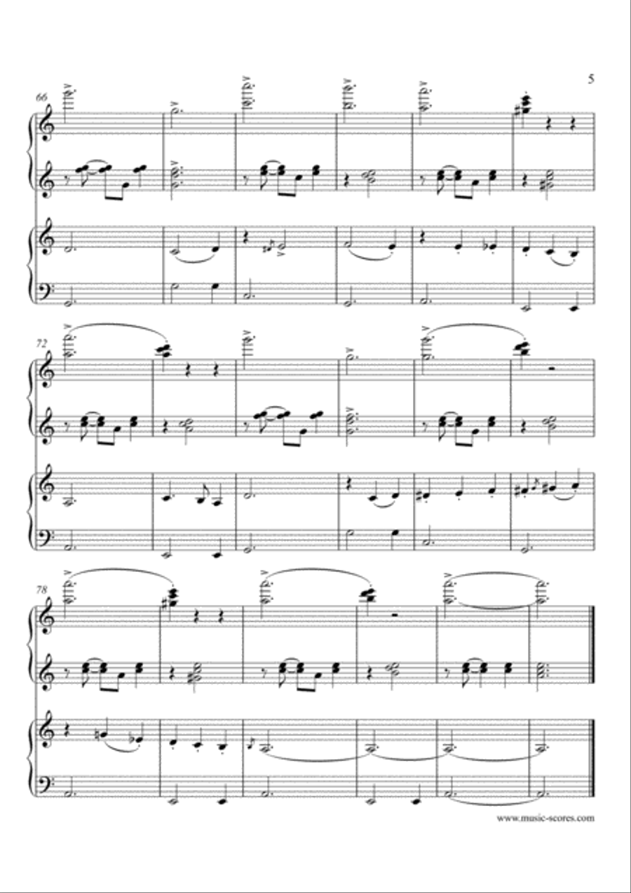 God Rest Ye Merry Gentlemen - Jazzy Piano Duet Piano Duet scores gallery preview page 5