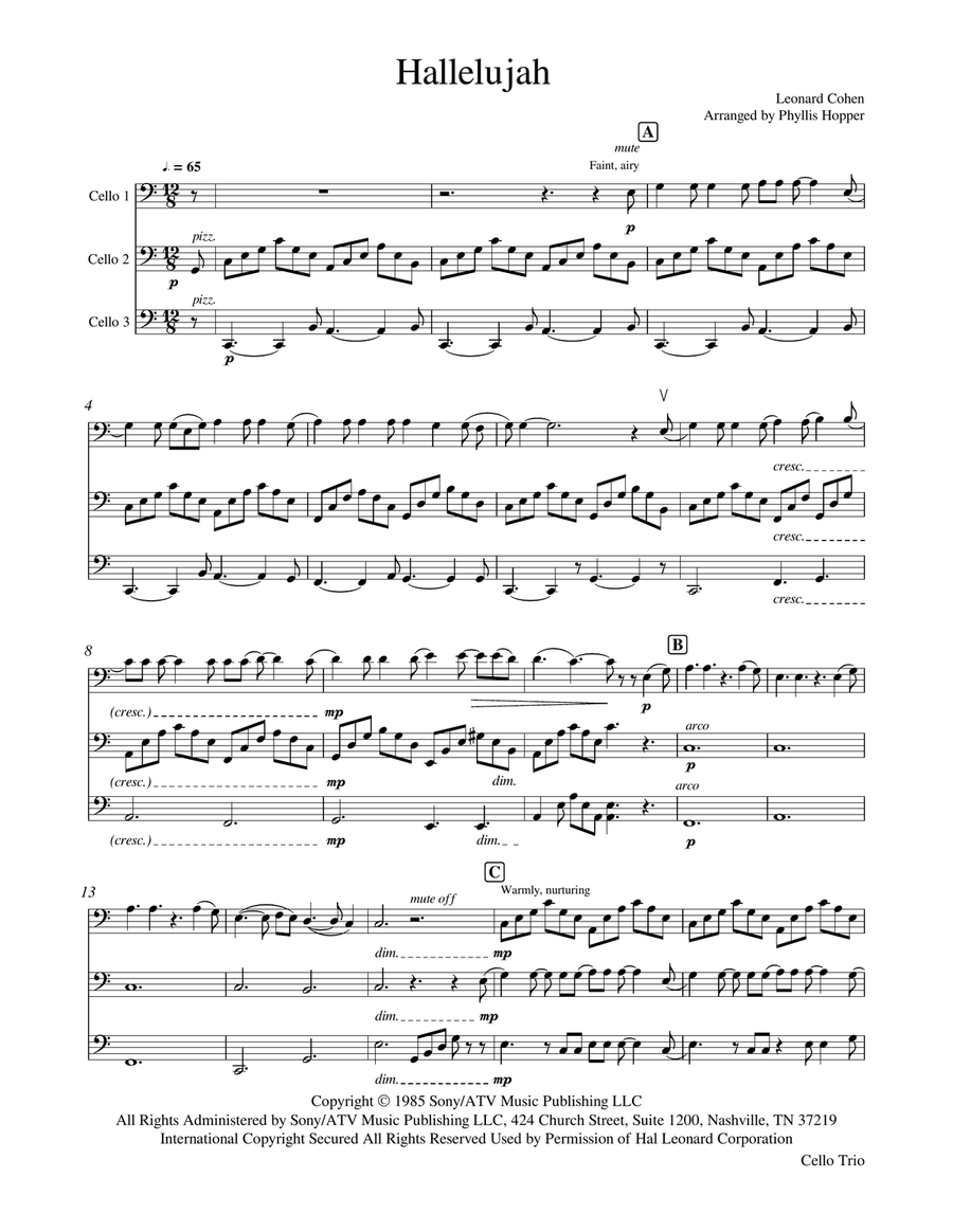 Hallelujah String Orchestra scores gallery preview page 1