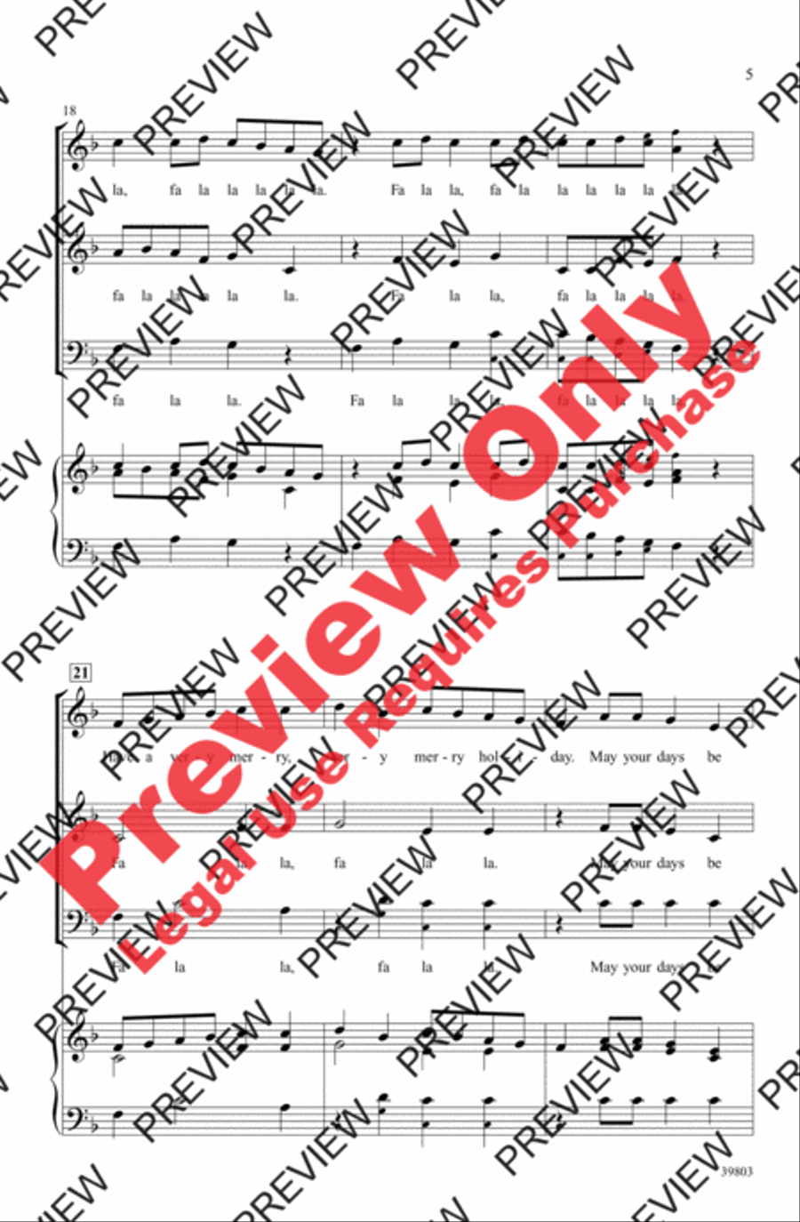 A Very Merry Fa La La A Very Merry Fa La La 3-Part scores gallery preview page 5