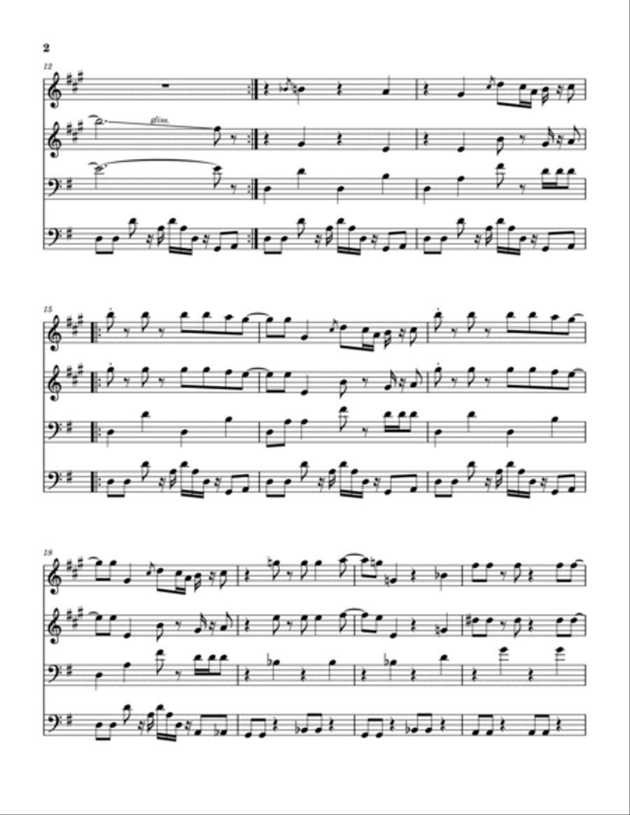 One Man Band Brass Quartet scores gallery preview page 3