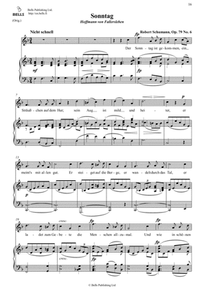 Sonntag, Op. 79 No. 6 (Original key. F Major)