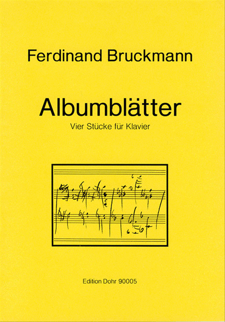 Albumblätter (1990) -Vier Stücke für Klavier- Piano Solo scores gallery preview page 1