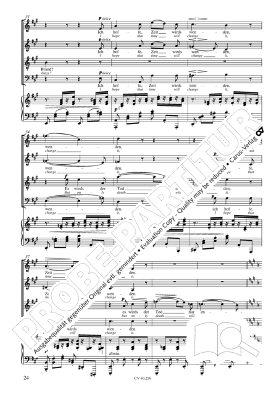 Drei Quartette op. 64 Choir scores gallery preview page 25