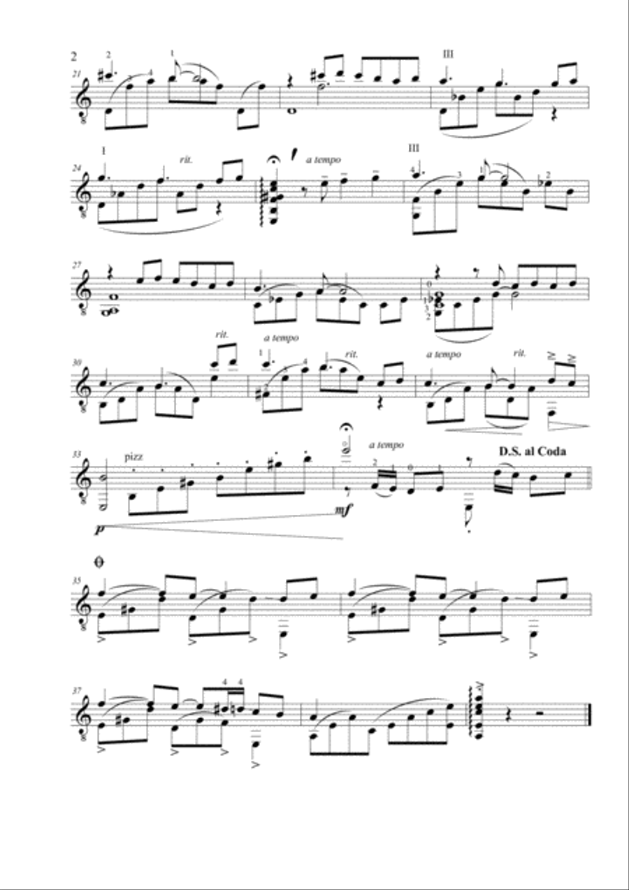 Three Vignettes from South America for solo guitar Guitar Solo scores gallery preview page 3
