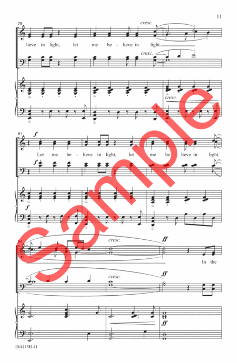 Let Me Believe Let Me Believe 4-Part scores gallery preview page 11