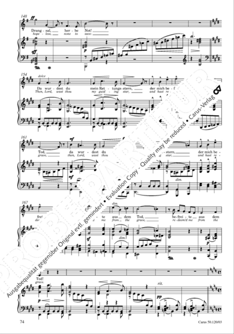 Christoforus + Das Tochterlein des Jairus (Gesamtausgabe, Bd. 9) 4-Part scores gallery preview page 75