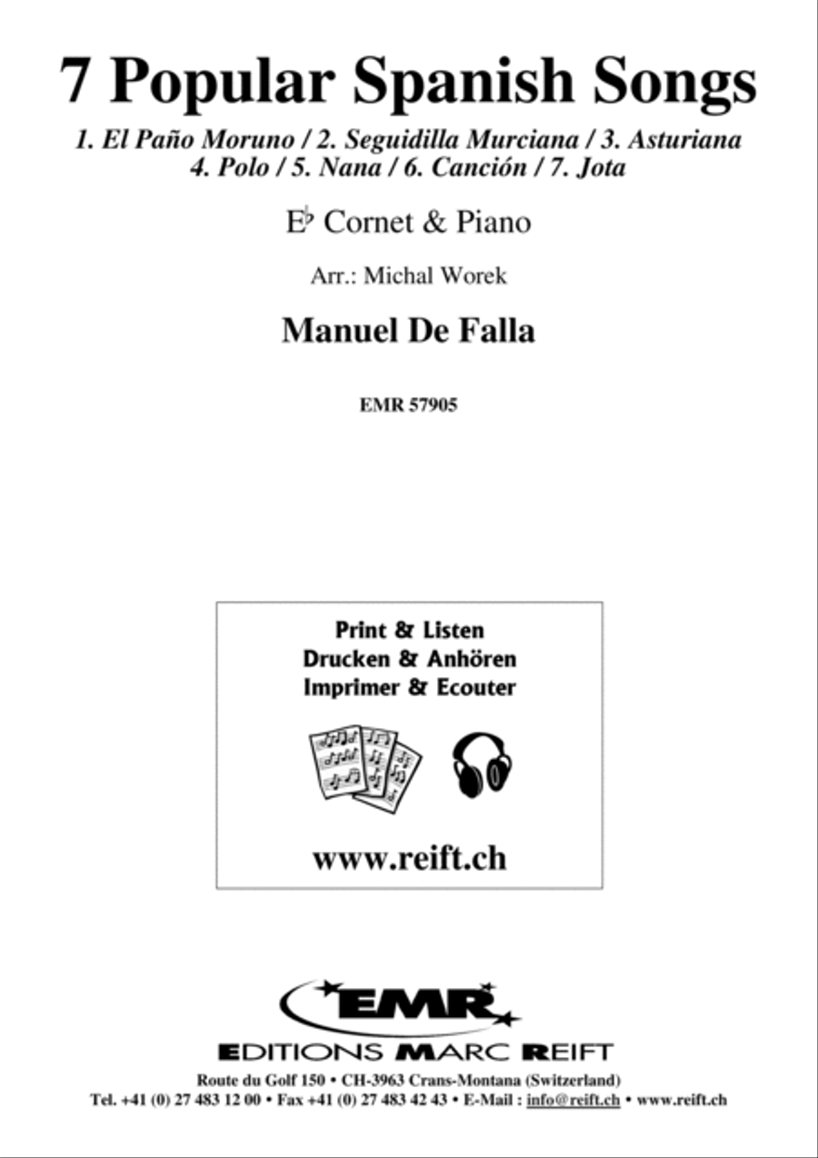 7 Popular Spanish Songs Cornet scores gallery preview page 2