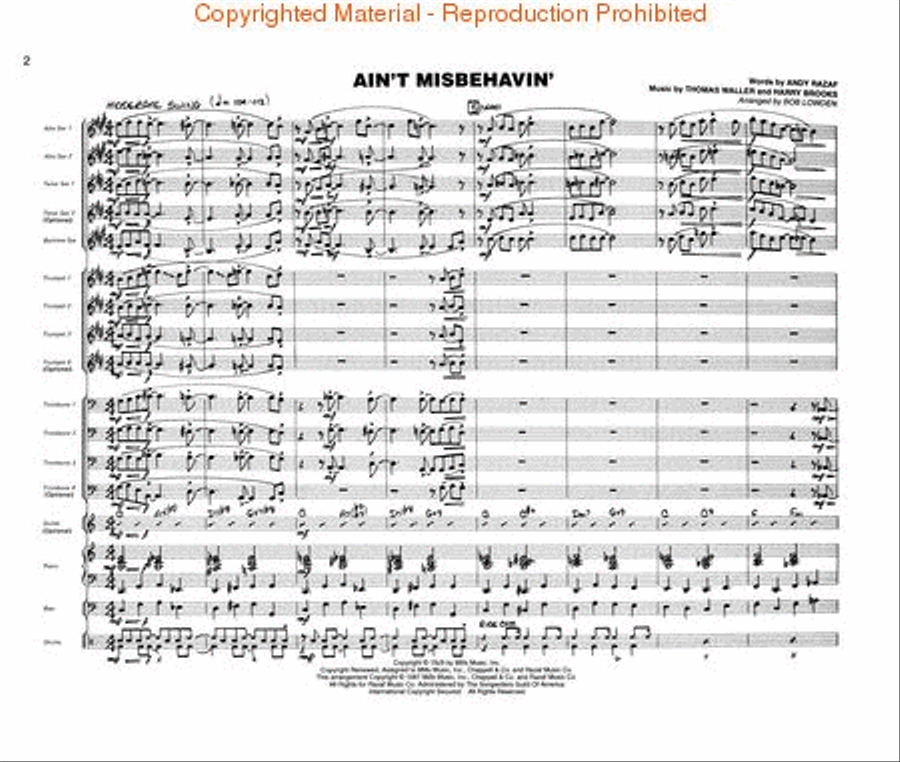 Easy Jazz Favorites – Conductor Jazz Ensemble scores gallery preview page 2