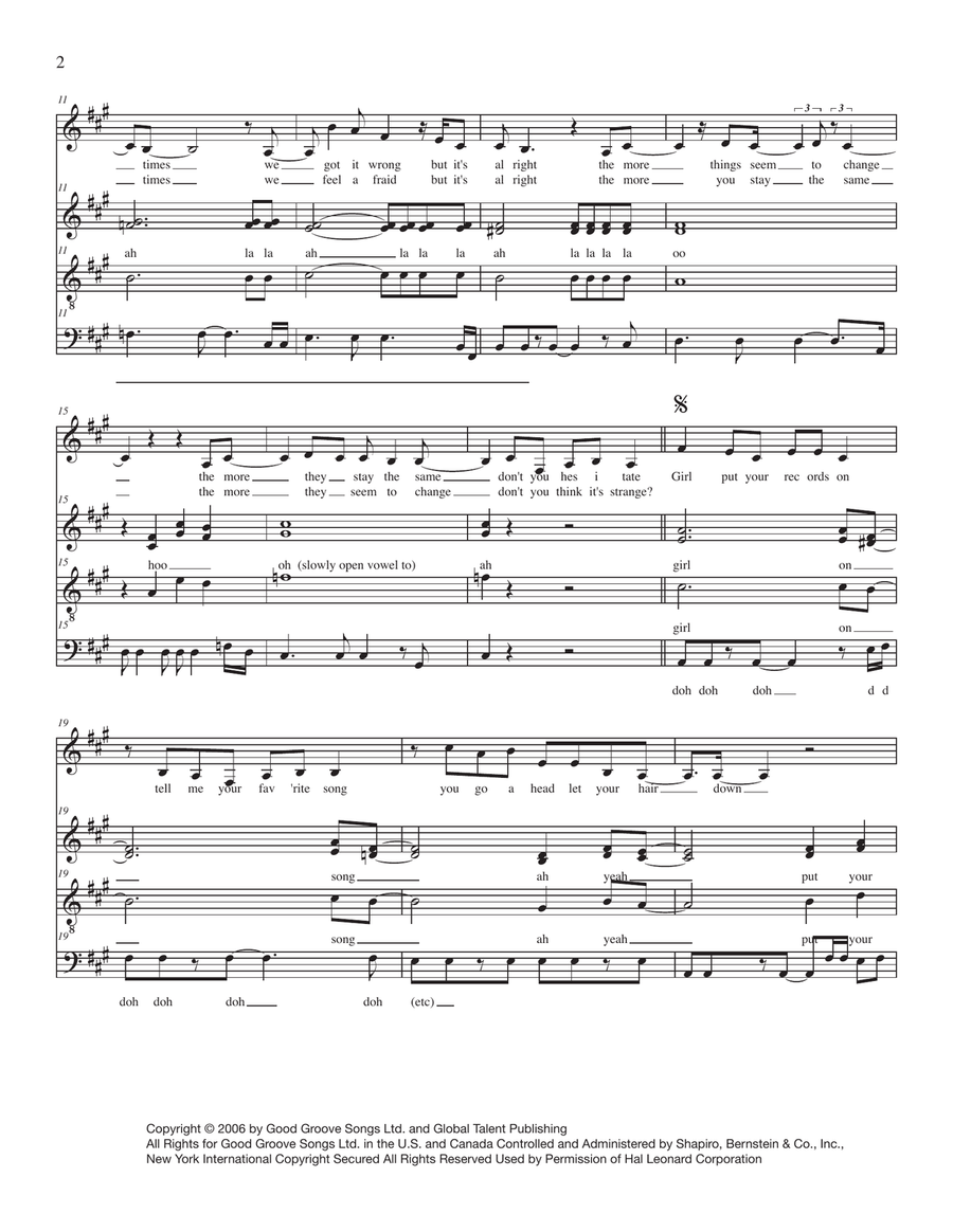 Put Your Records On Divisi scores gallery preview page 2