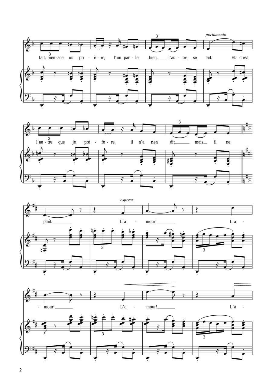 Habanera (from Carmen) Voice scores gallery preview page 2