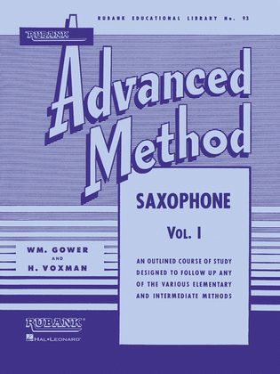 Book cover for Rubank Advanced Method – Saxophone Vol. 1