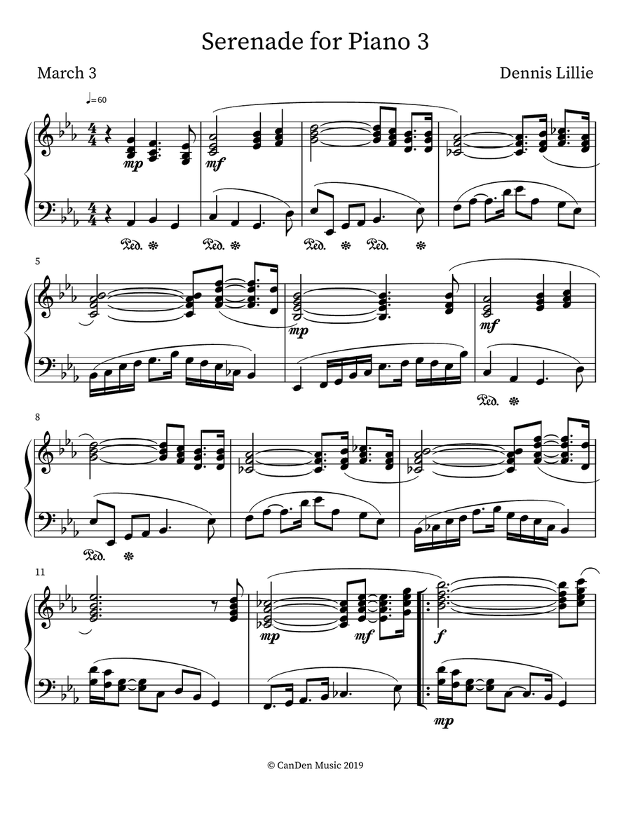 Serenade for Piano 3 Serenade for Piano 3 Piano scores gallery preview page 1
