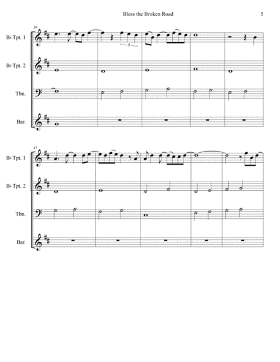 Bless The Broken Road Bless The Broken Road Brass Ensemble scores gallery preview page 5