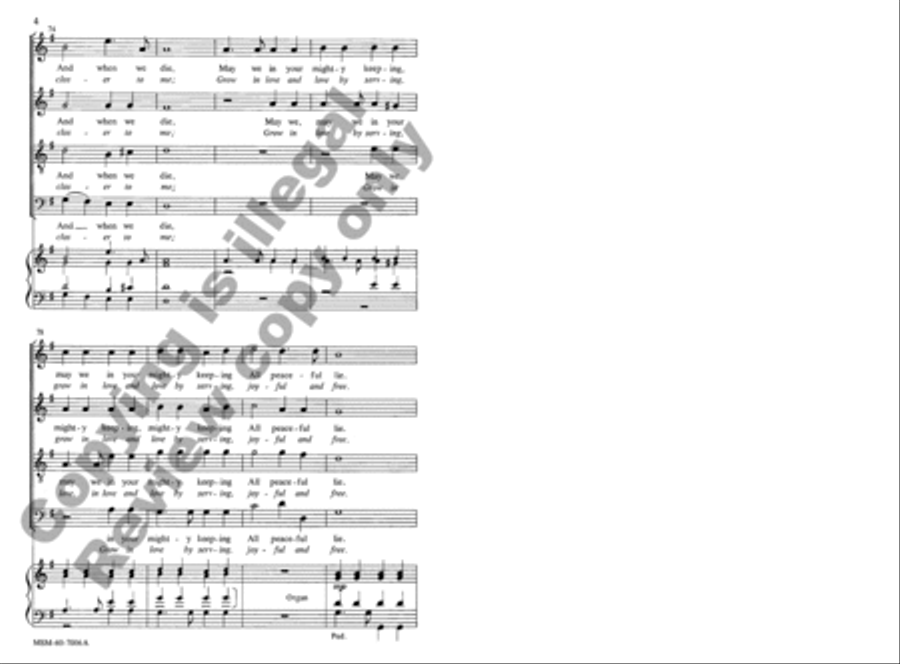 Go, My Children, with My Blessing God, Who Made the Earth and Heaven (Choral Score) 4-Part scores gallery preview page 4