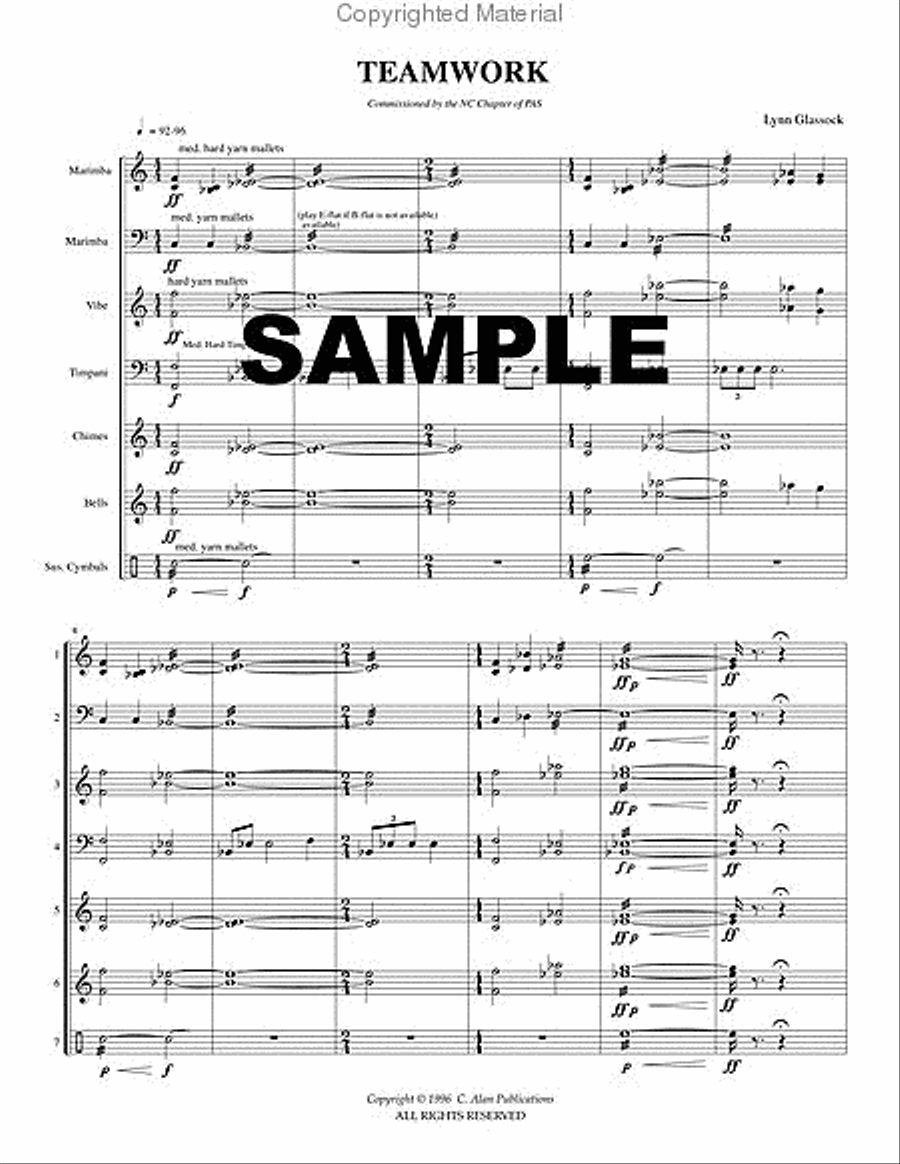 Teamwork Teamwork Percussion Ensemble scores gallery preview page 2