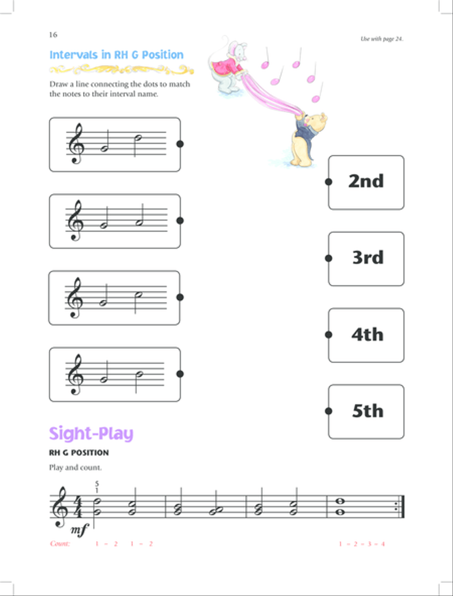 Music for Little Mozarts Notespeller & Sight-Play Book, Book 4 Piano Method scores gallery preview page 19