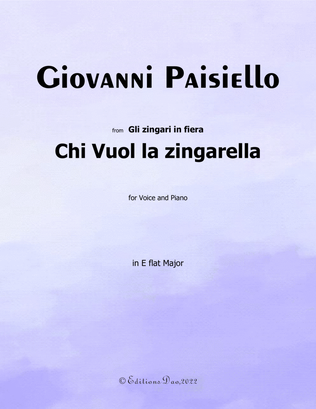 Chi Vuol la zingarella, by Paisiello, in E flat Major