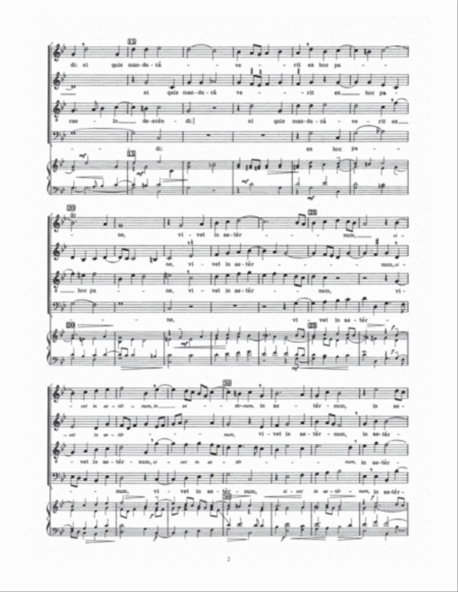 Ego Sum Panis Vivus Choir scores gallery preview page 2