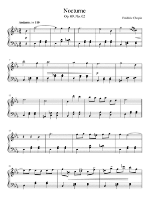 nocturne Chopin in E op. 9 (easy piano)