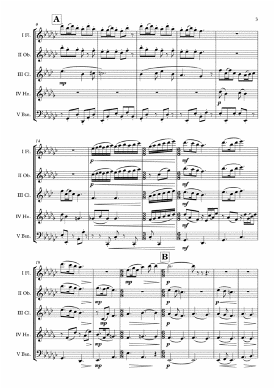 Peter Pan Peter Pan Woodwind Quintet scores gallery preview page 4