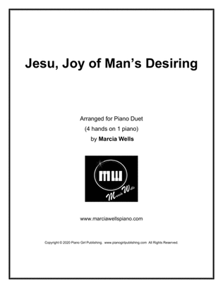 Book cover for Jesu, Joy of Man's Desiring Piano Duet