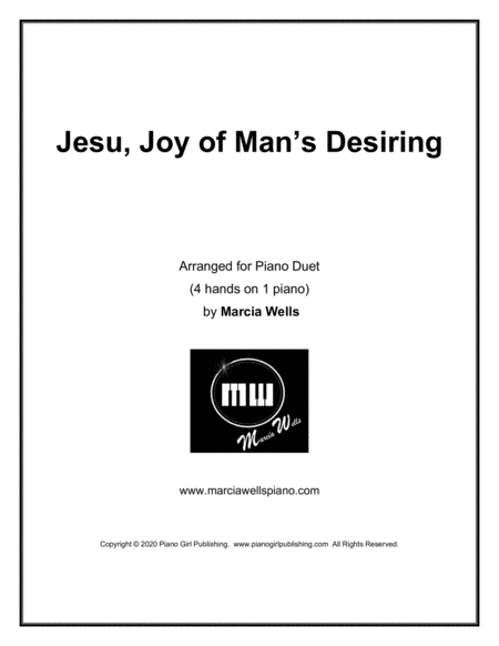 Jesu, Joy of Man's Desiring Piano Duet image number null