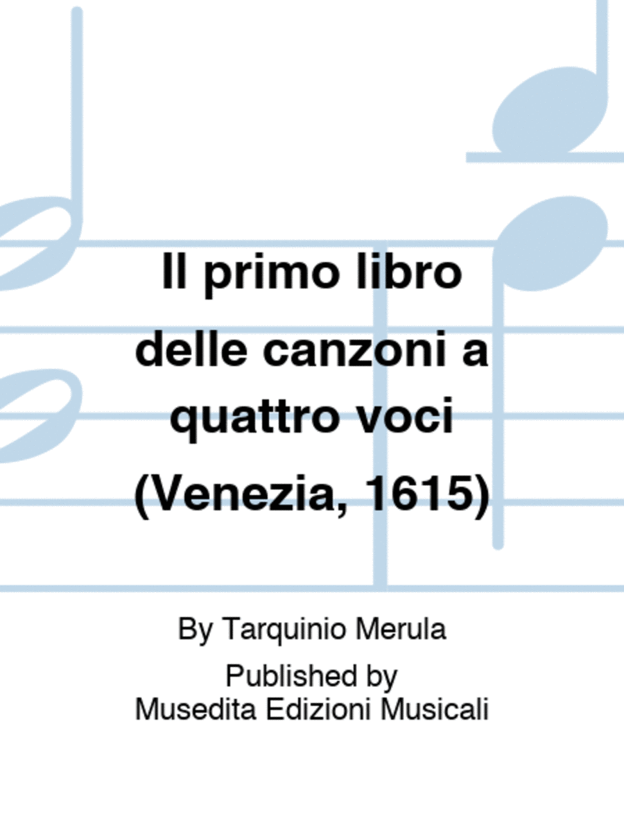 Il primo libro delle canzoni a quattro voci (Venezia, 1615) Basso Continuo scores gallery preview page 1