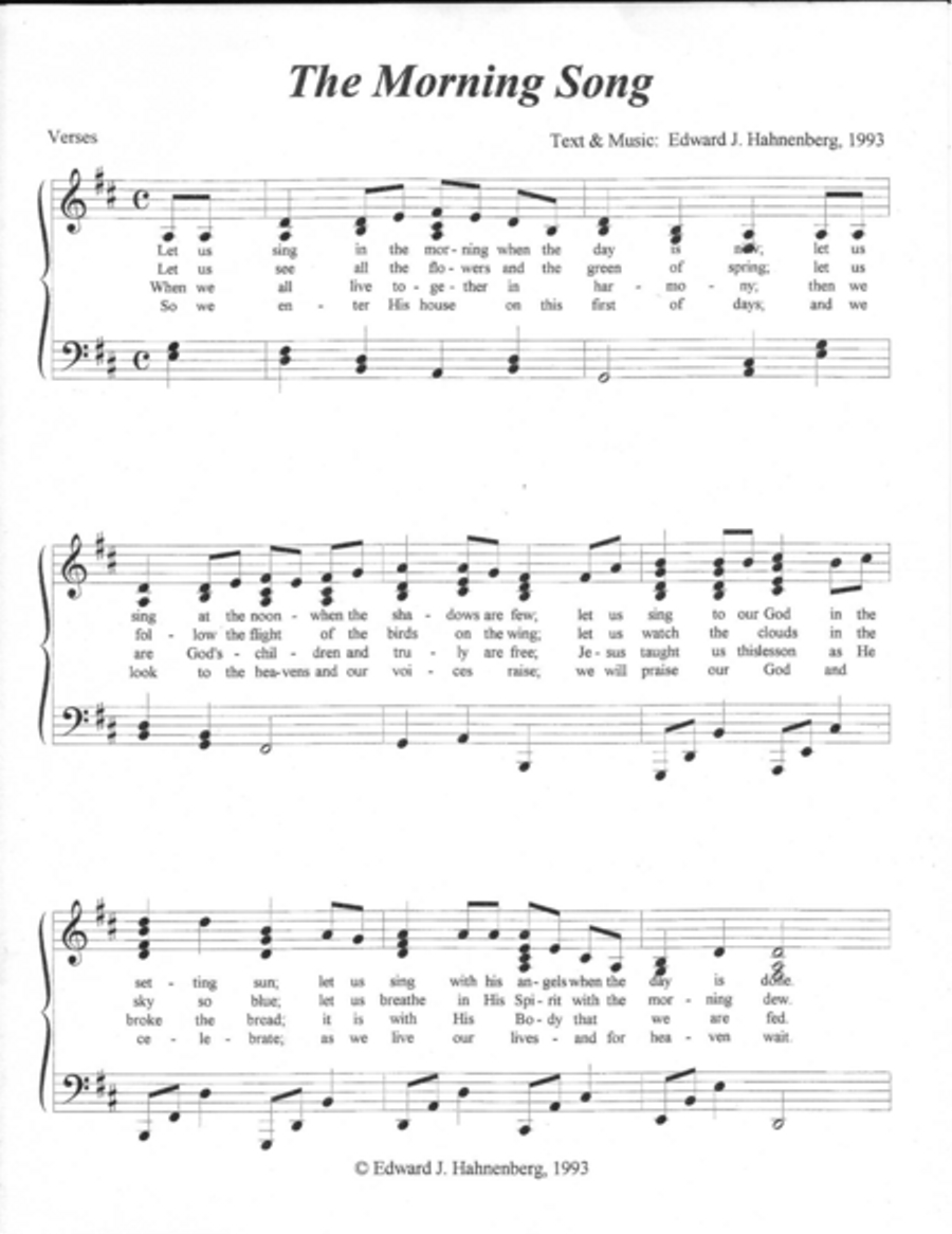 The Morning Song The Morning Song Choir scores gallery preview page 1