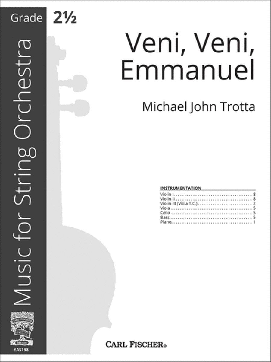 Veni, Veni, Emmanuel String Orchestra scores gallery preview page 1