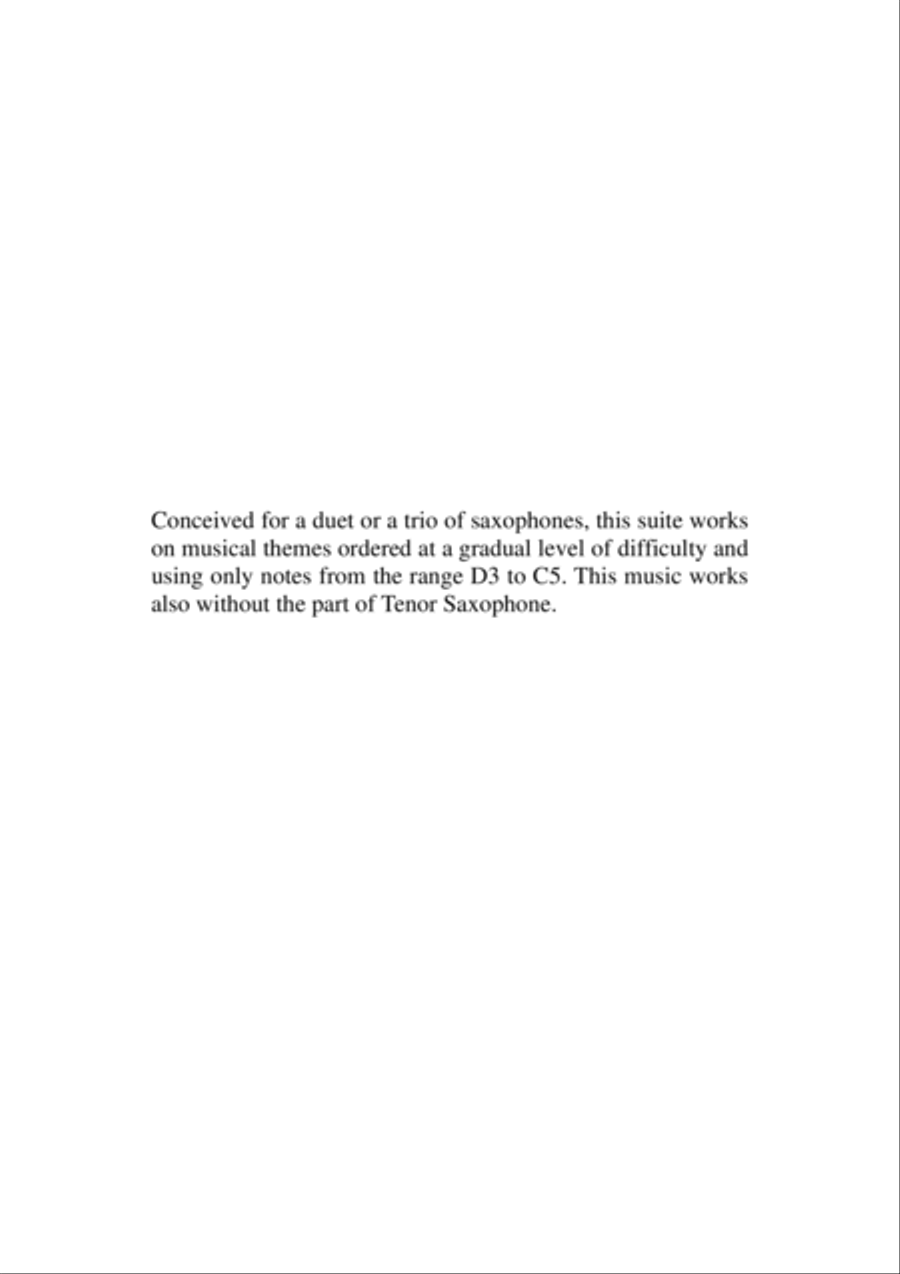 Brazilian Suite - 8 musical tunes for sax beginners (score and parts) Woodwind Ensemble scores gallery preview page 2